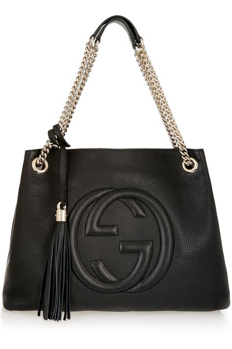 soho small leather gucci|Gucci soho shoulder bag black.